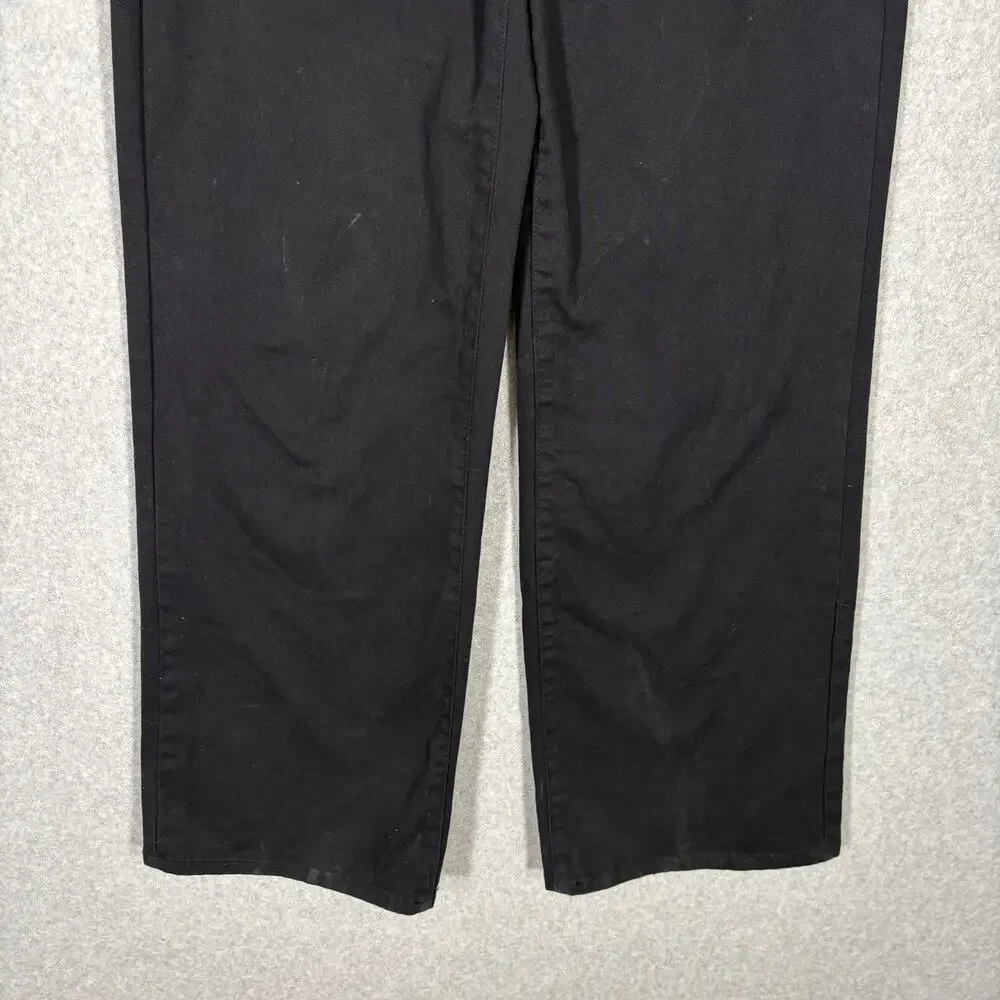 FiveStar General Pants Juniors 1 25 Black Wide Leg Downtown Chino Baggy‎ Canvas